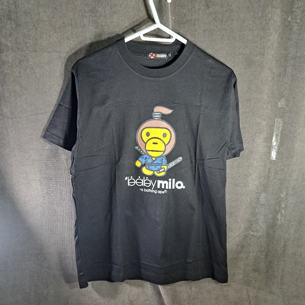 XShadow Samurai Baby Milo Black Graphic Tee NWOT L